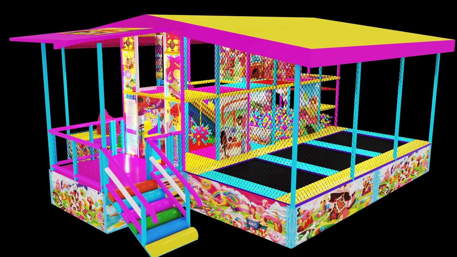Игровой мобильный лабиринт: "Candy land"- 6.3 м