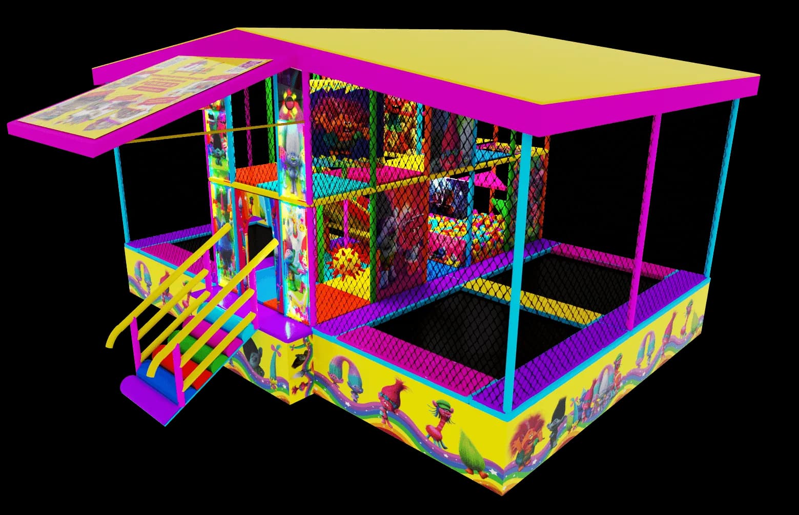 Игровой мобильный лабиринт: "Дом троллей " - 5 м