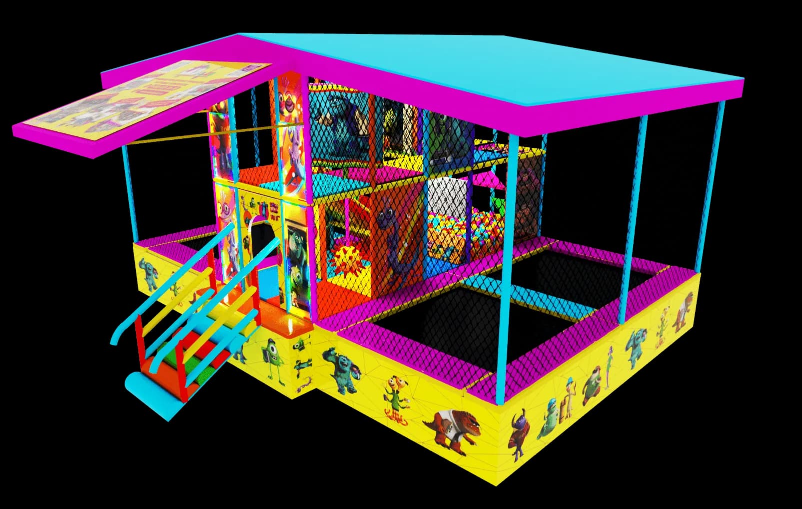 Мобильный игровой лабиринт «Корпорация монстров» - 5 м