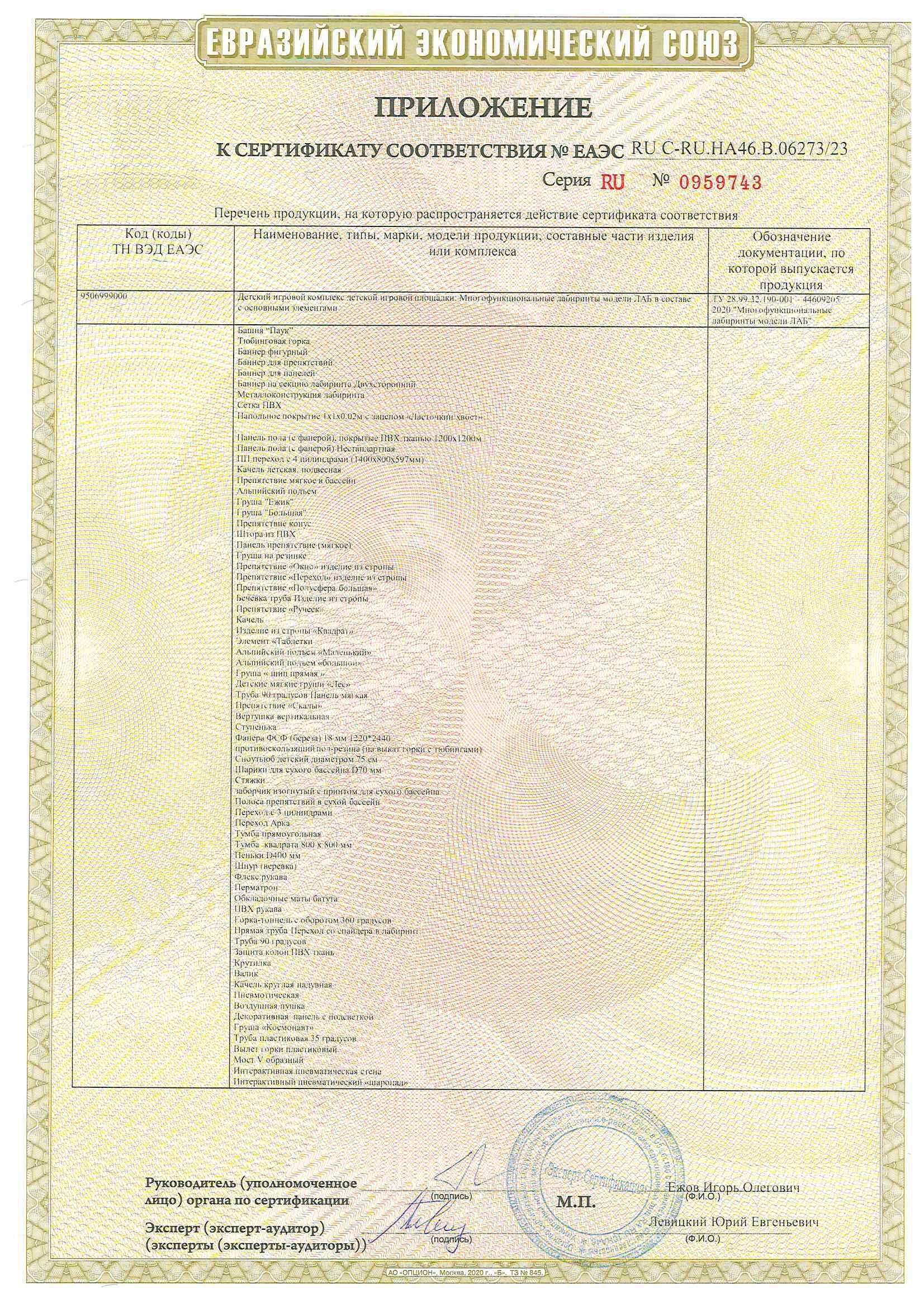 Сертификат соответствия LabClub